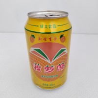 定制灌裝貼牌聽(tīng)裝320ml菠蘿啤碳酸飲料