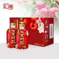 匯源果汁吉時紅山楂汁復(fù)合果肉飲料350ml*15瓶整箱裝